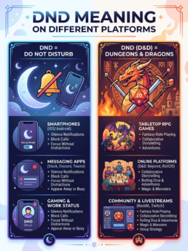 DND Meaning On Different Platforms