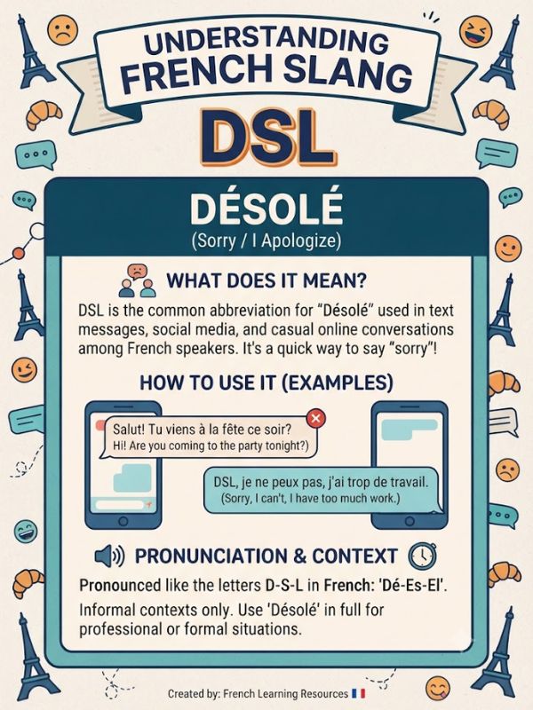 Dsl meaning slang french
