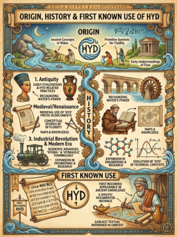 Origin, History & First Known Use of HYD