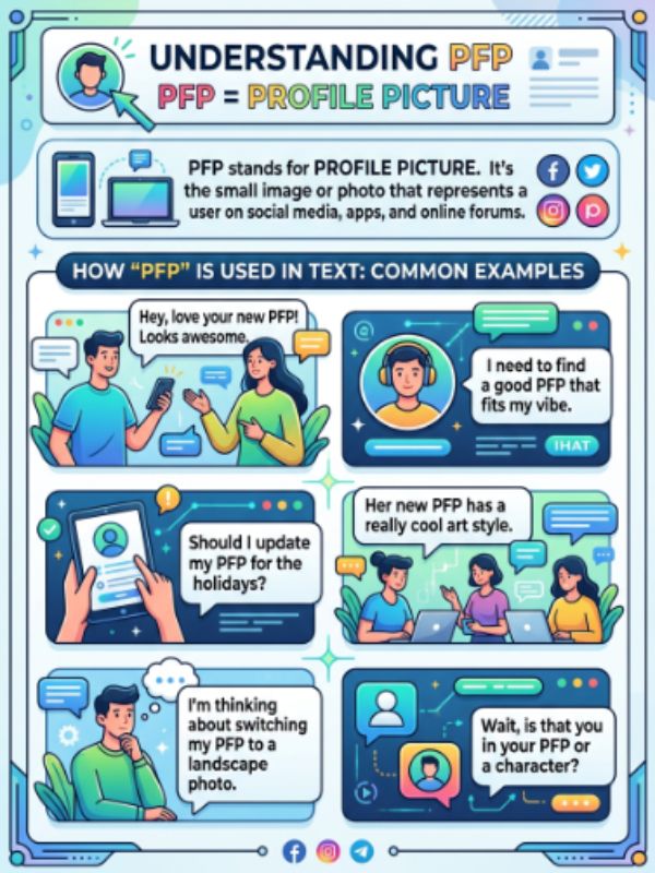 PFP as “Profile Picture” Examples in Text