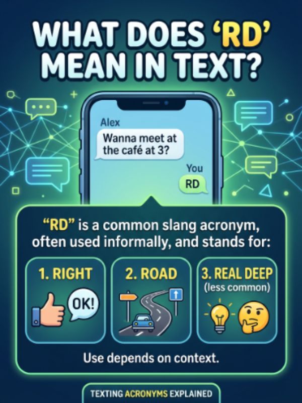 What Does RD Mean In Text?