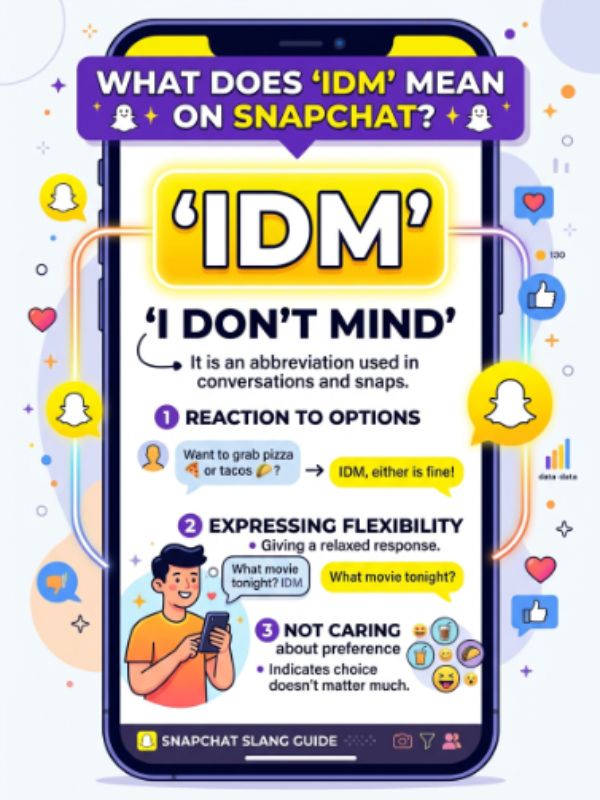 What does idm mean on snapchat