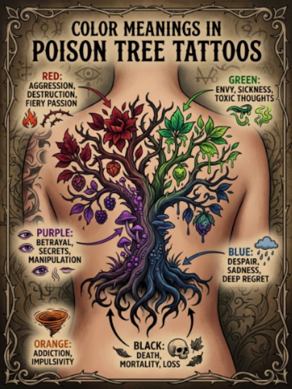 Color Meanings in Poison Tree Tattoos