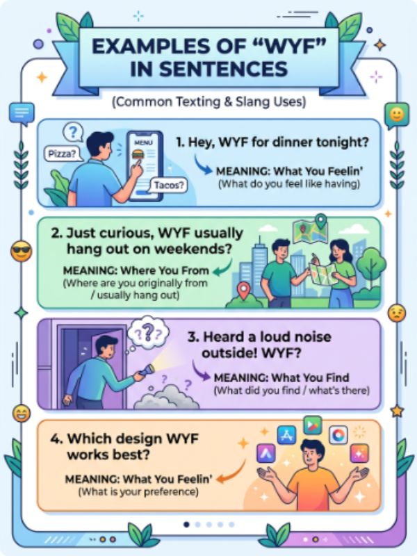 Examples of "WYF" in Sentences