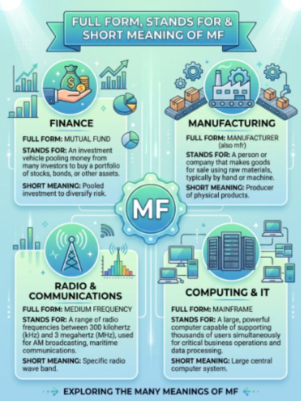 Full Form, Stands For & Short Meaning of MF