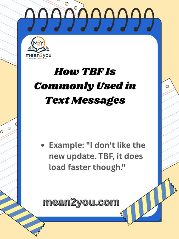 How TBF Is Commonly Used in Text Messages