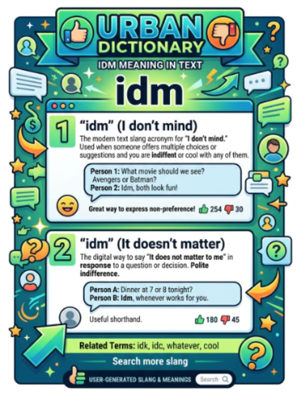 Idm meaning in text urban dictionary
