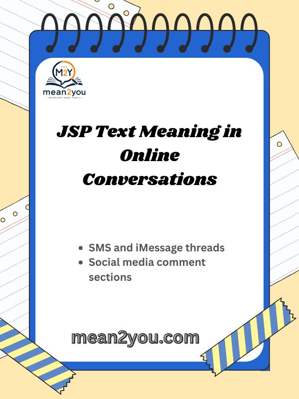 JSP Text Meaning in Online Conversations