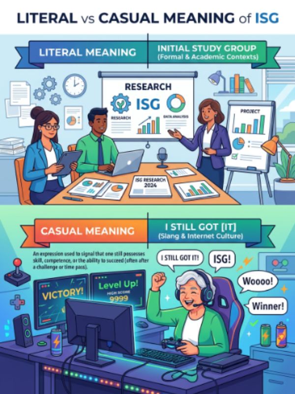 Literal vs Casual Meaning of ISG