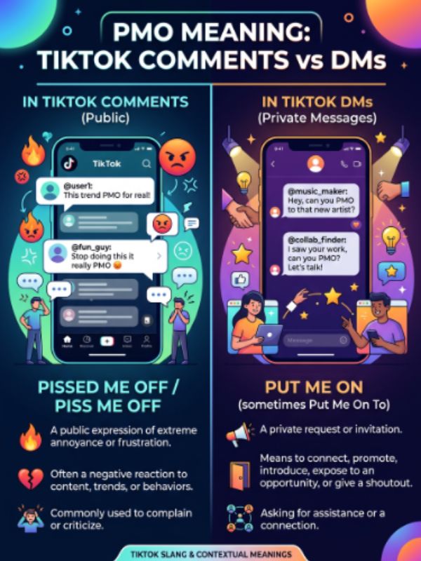 PMO Meaning in TikTok Comments vs DMs