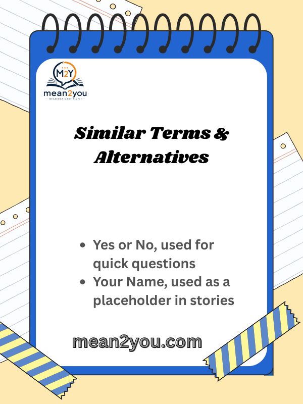 Similar Terms & Alternatives
