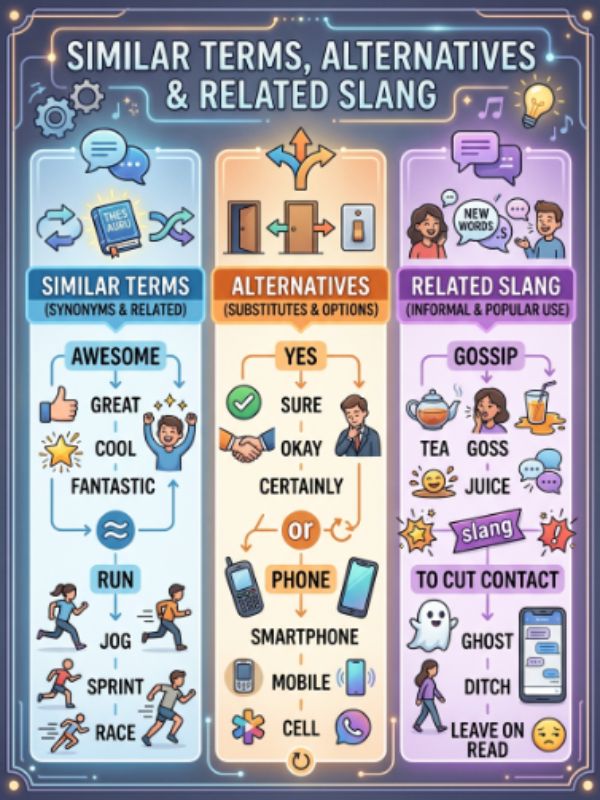 Similar Terms, Alternatives & Related Slang