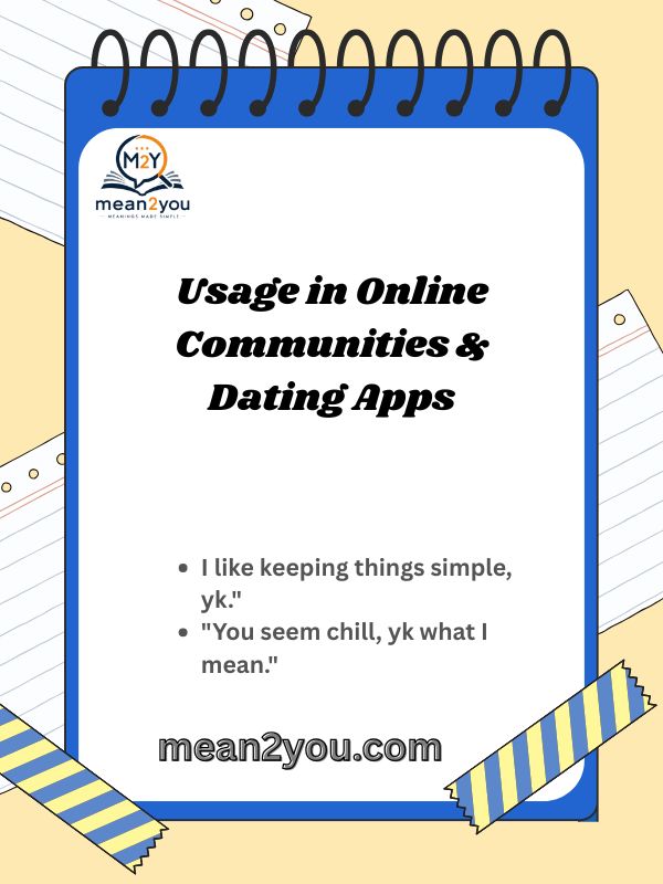 Usage in Online Communities & Dating Apps