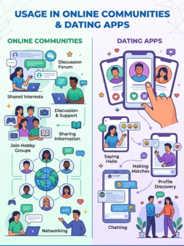 Usage in Online Communities and Dating Apps