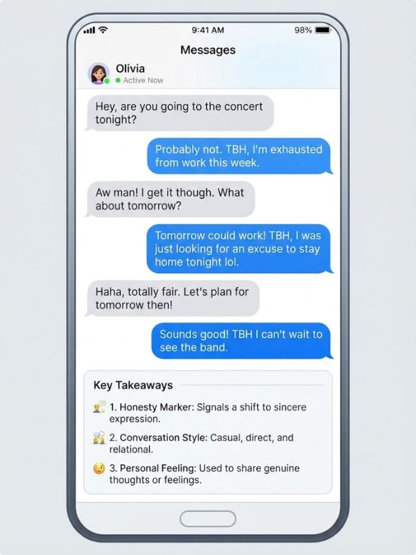 How Is TBH Used in Text Messages