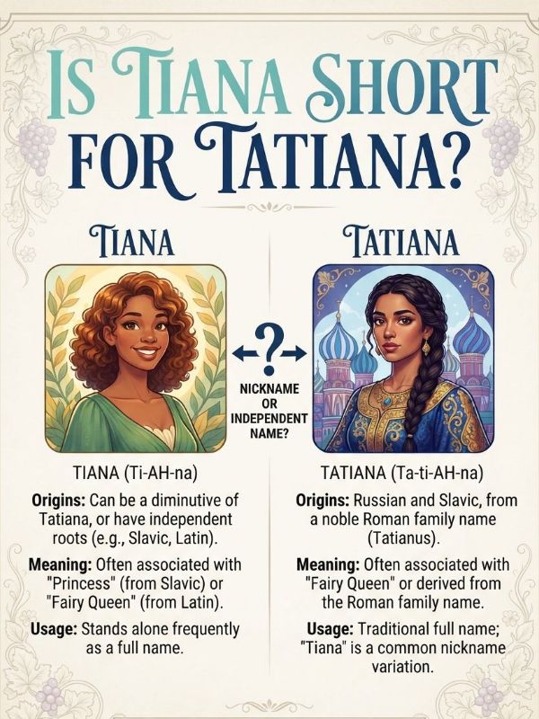 Is Tiana Short for Tatiana?