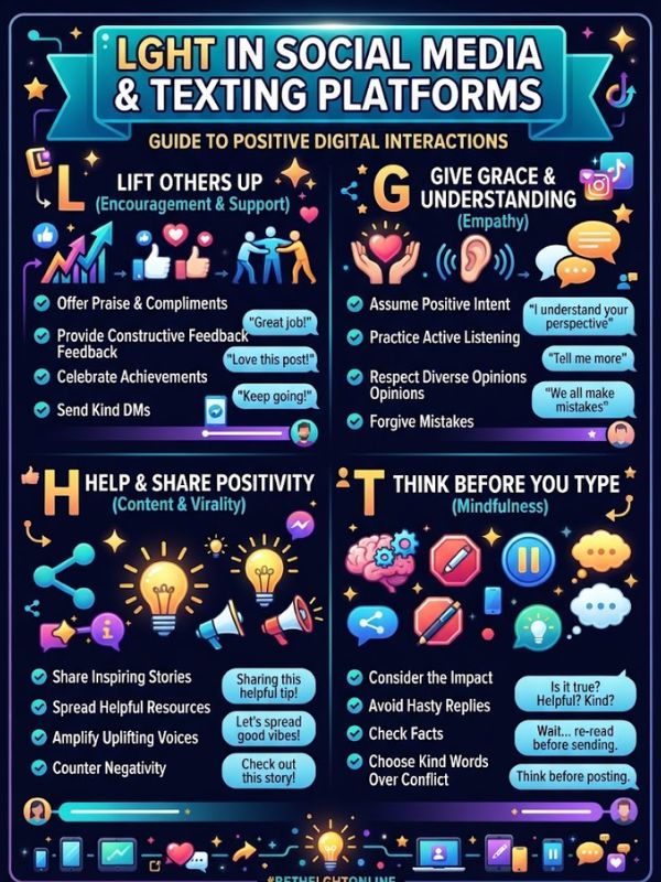 LGHT in Social Media and Texting Platforms