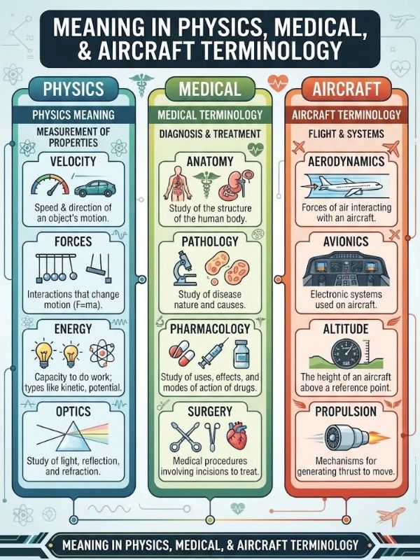 Meaning in Physics, Medical, and Aircraft Terminology