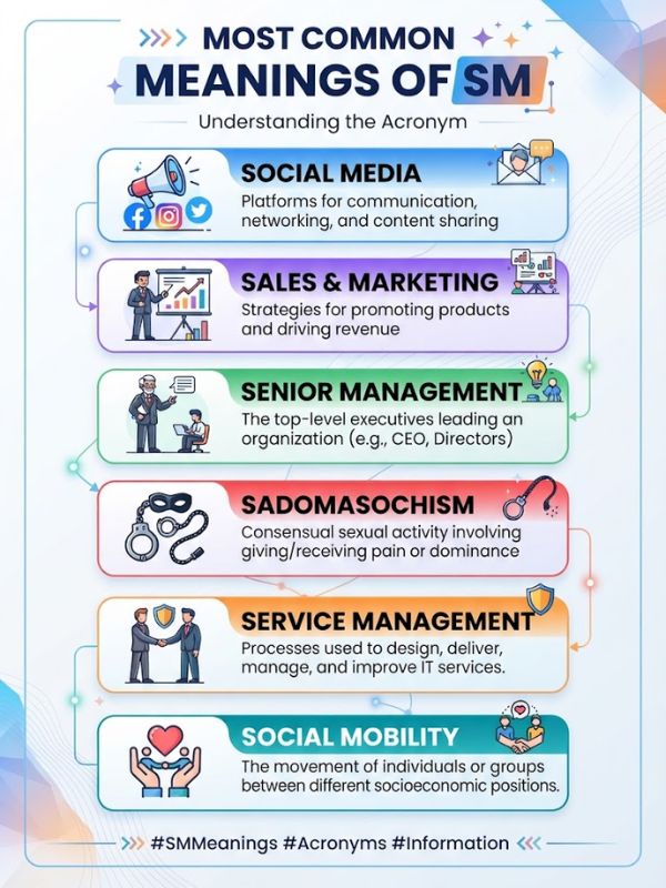 Most Common Meanings of SM
