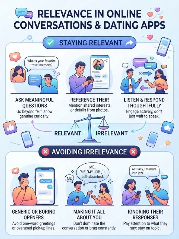 Relevance in Online Conversations & Dating Apps