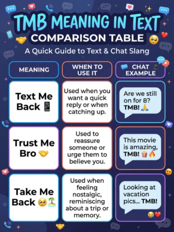 TMB Meaning in Text Comparison Table