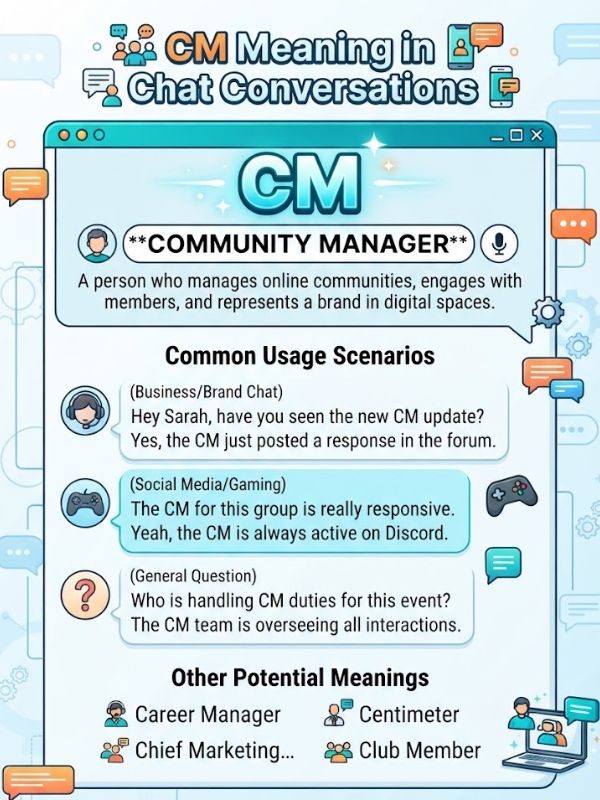 💬 CM Meaning in Chat Conversations