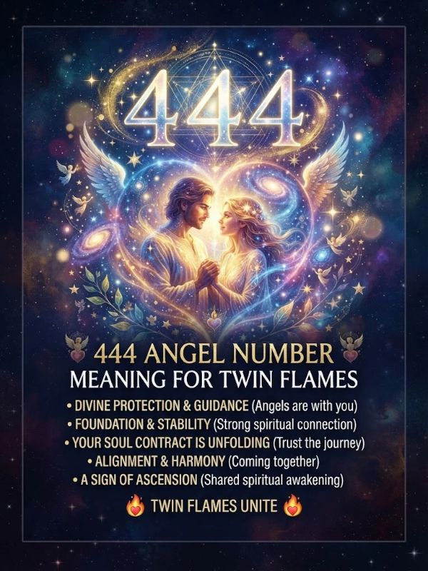 444 Angel Number Meaning for Twin Flames