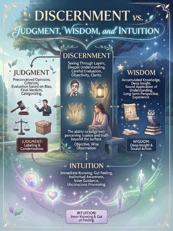 Discernment vs. Judgment, Wisdom, and Intuition