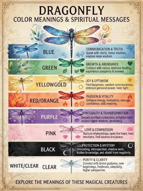 Dragonfly Color Meanings and Their Spiritual Messages