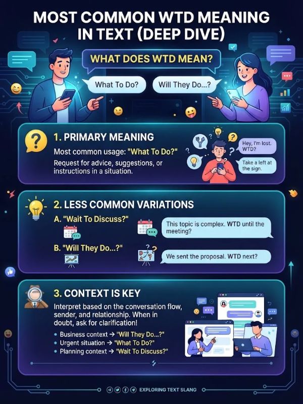 Most Common WTD Meaning In Text (Deep Dive)