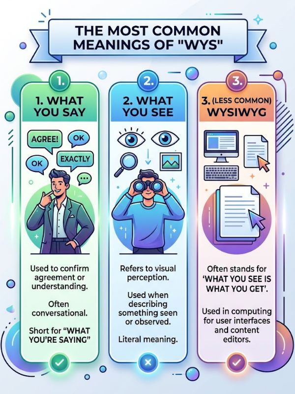 The Most Common Meanings of "wys"