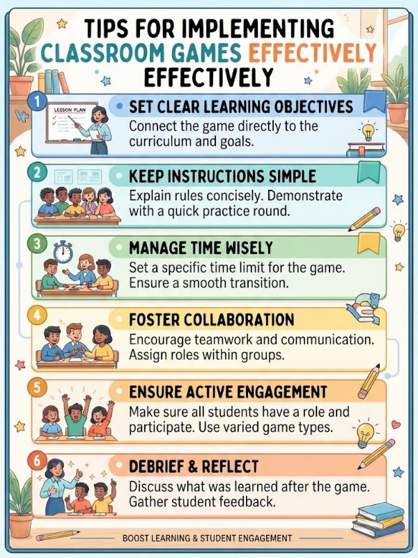 Tips for Implementing Classroom Games Effectively